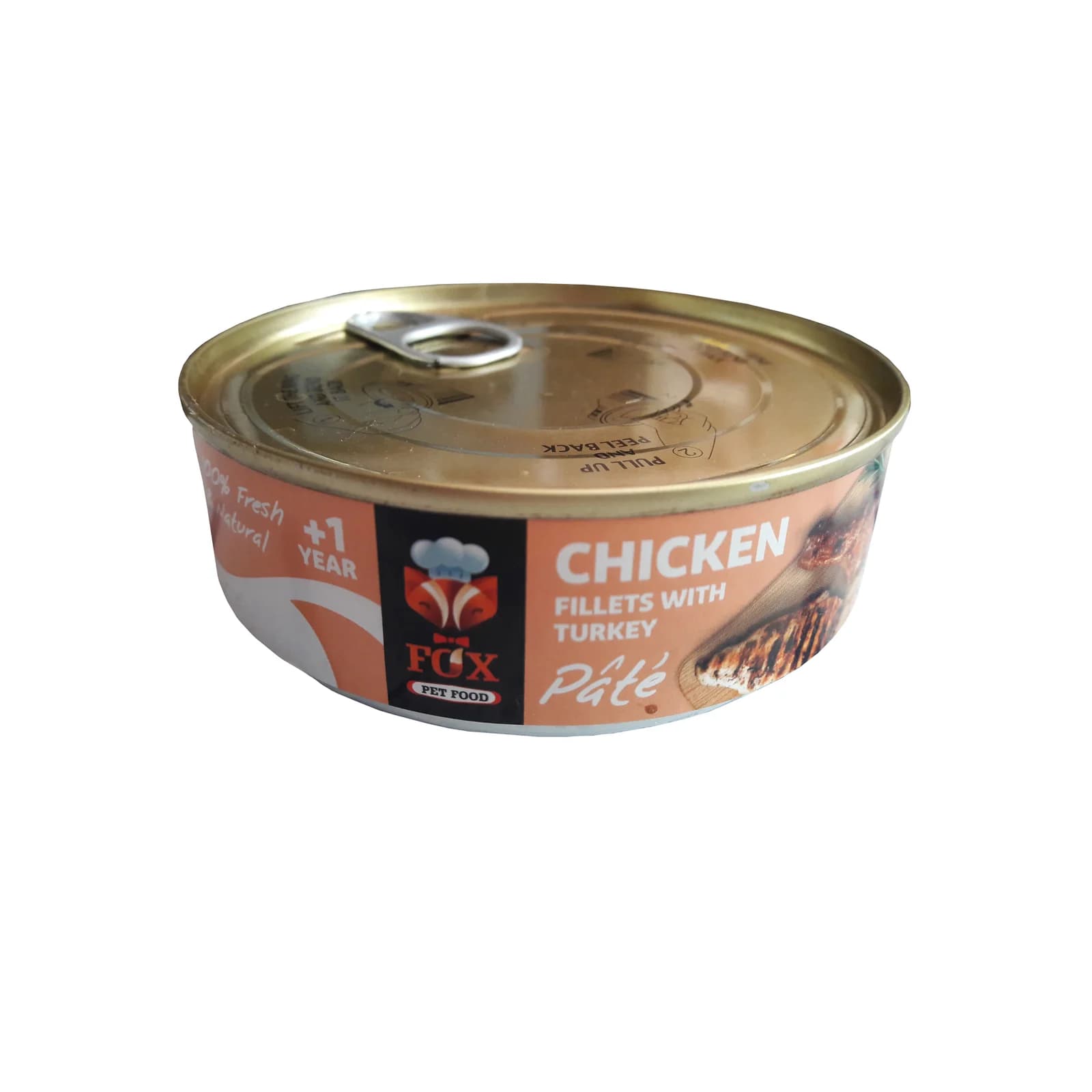 کنسرو پته فیله مرغ و بوقلمون گربه FOX