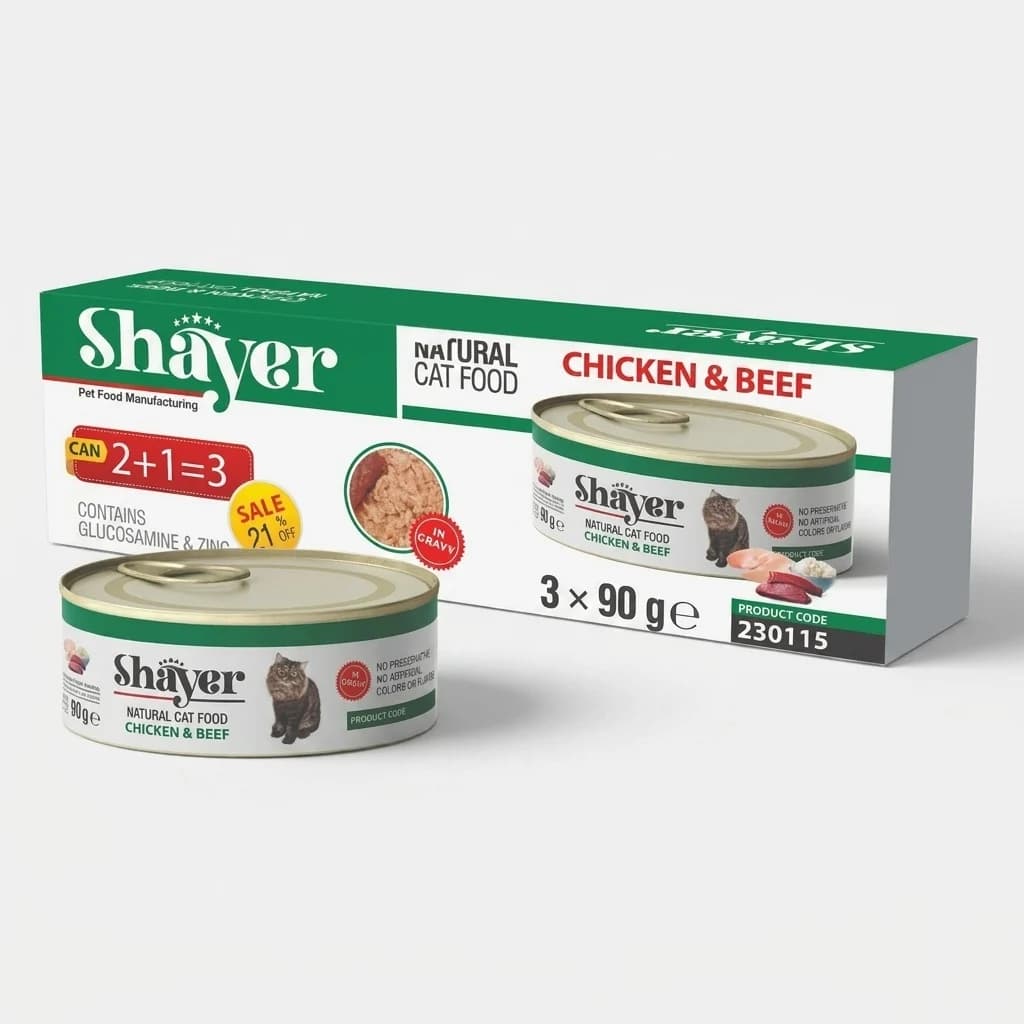 کنسرو شایر 400 گرمی مرغ و گوشت